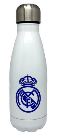 Botella Cantimplora Blanca Acero Inoxidable Real Madrid 550ml.