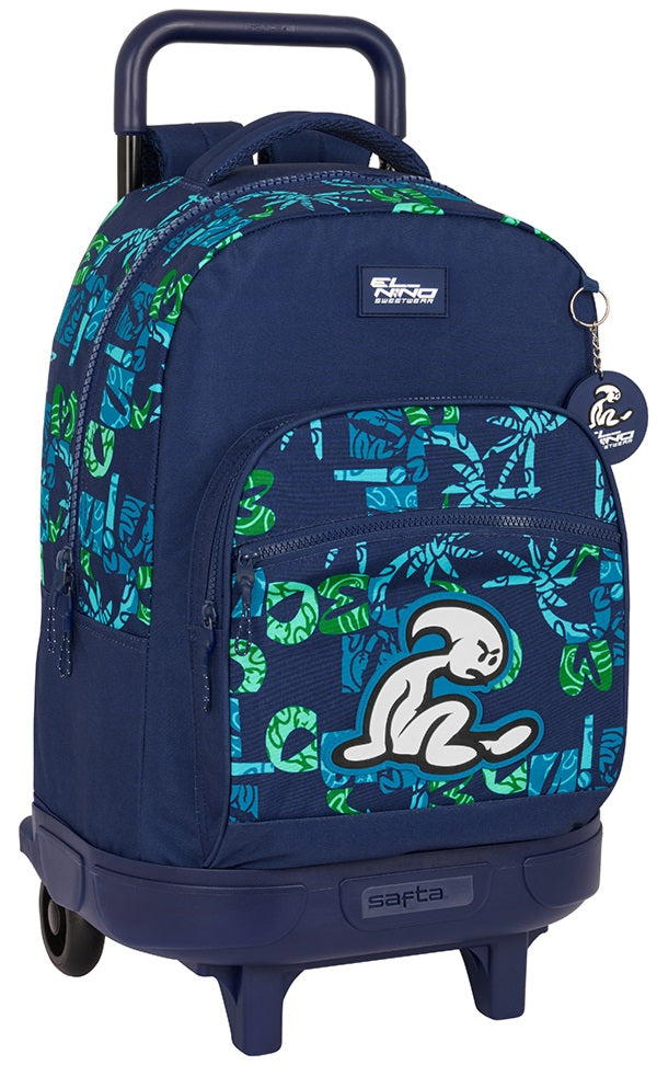 Mochila Gde. C/Ruedas Compact Extraible El Niño Glassy 33X22X45Cm (V)