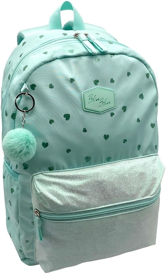 Mochila Blin-Blin Corazones Glitter 42x30x14cm. (V)