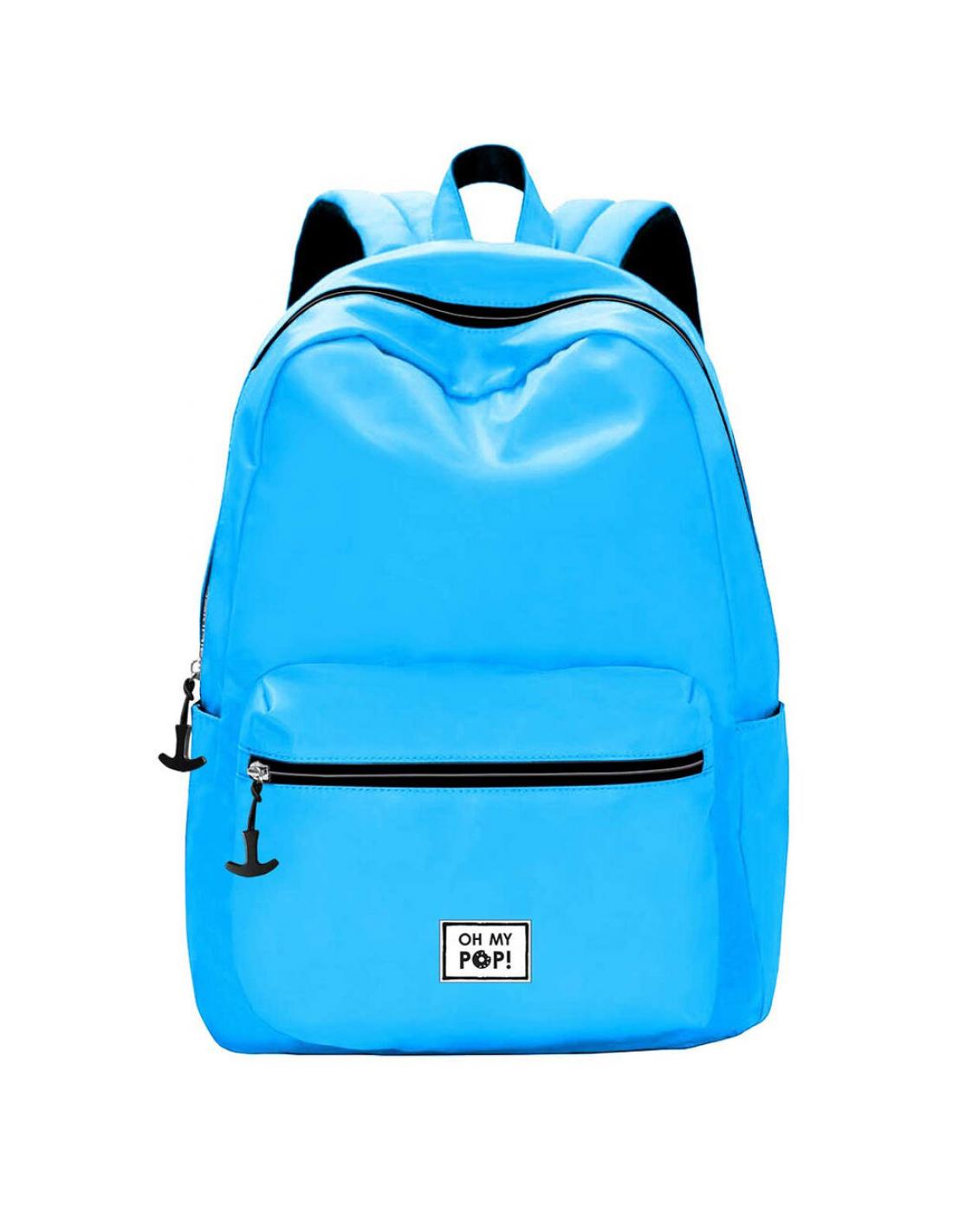Mochila Smart Cyan Neon Oh My Pop! 44Cm (V)
