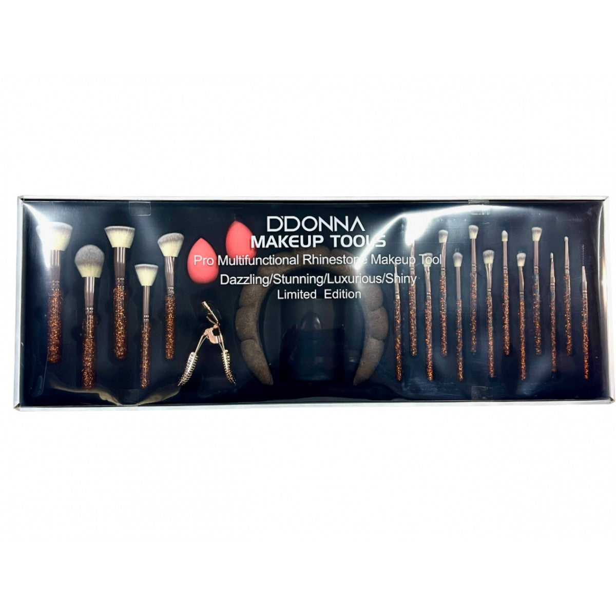 SET PROFESSIONAL BROCHAS RED GLITTER