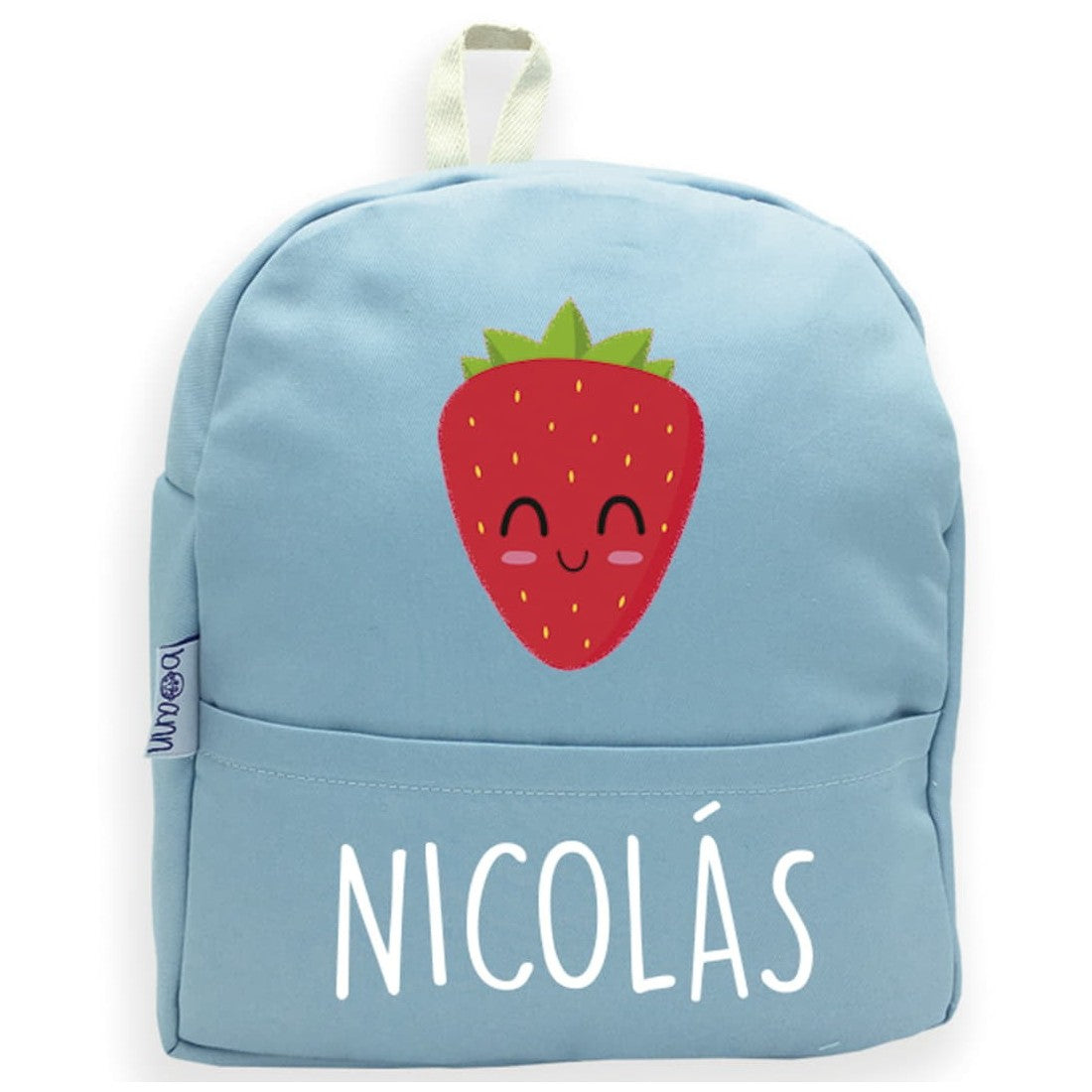Mochila Fresa con Nombre Personalizado