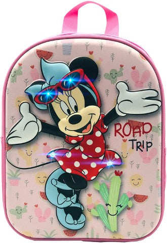 Mochila Minnie Disney Con Luz Leds 3D24x32x9cm.