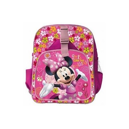 Mochila Con Bolsillos Minnie Disney 33x23cm.