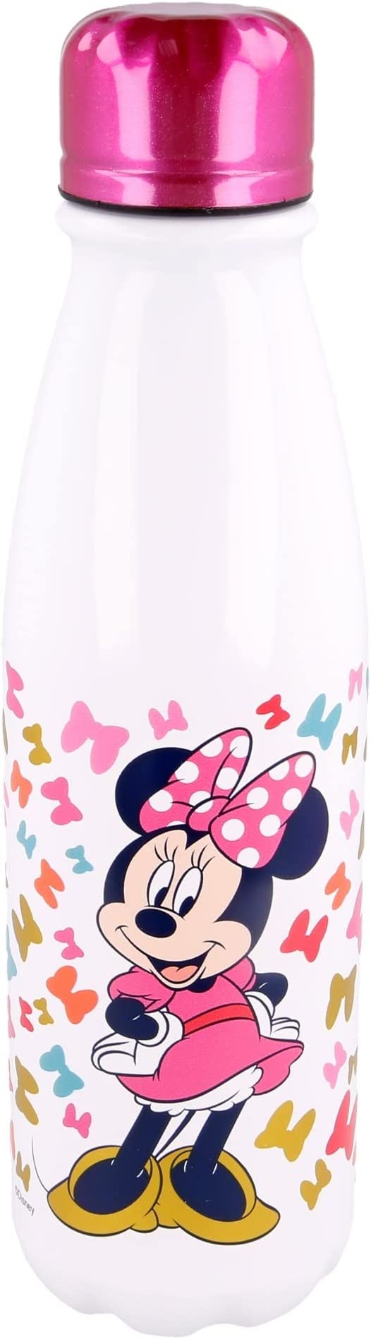 Botella De Agua Minnie De Aluminio Infantil De 600 Ml