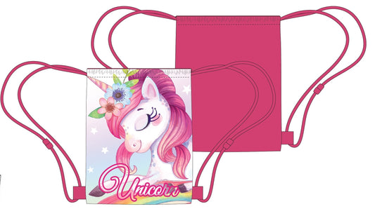 Saco Mochila Unicornio 40x35cm (V)