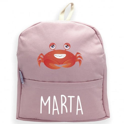 Mochila Cangrejo con Nombre Personalizado