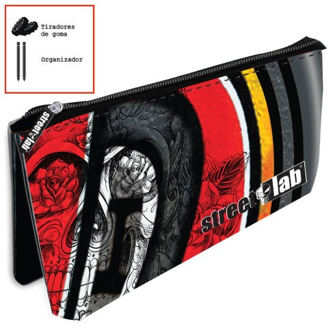 Portatodo Triple Compartimento Street Lab 11x20cm. (V)