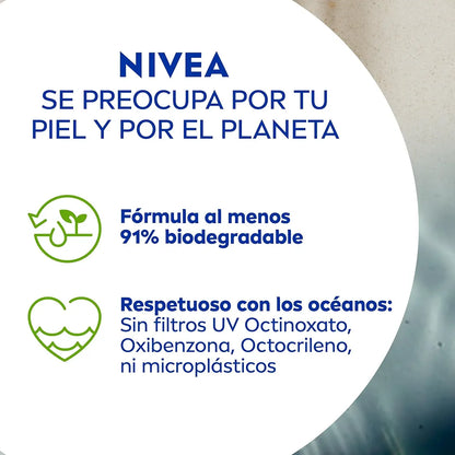 NIVEA SUN Protege & Refresca Spray Bruma Solar FP50 (1 x 200 ml), protector solar en spray transparente, bruma refrescante y resistente al agua