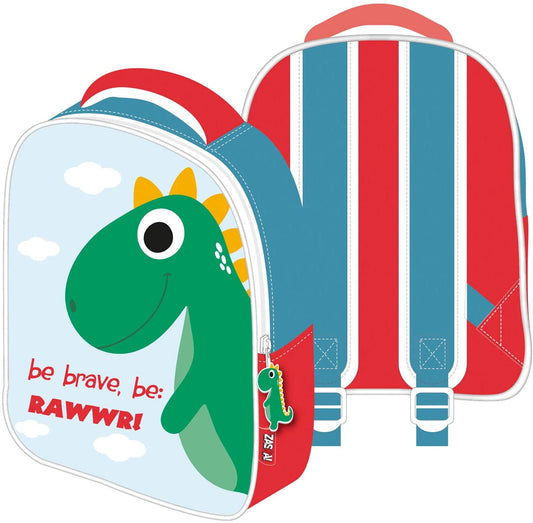Mochila Dino 28x23x9cm. (V)