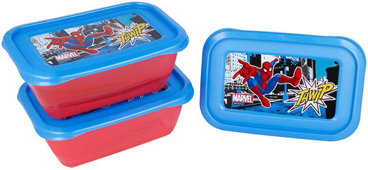 Set 3 Recipientes Spiderman Marvel 540Ml.