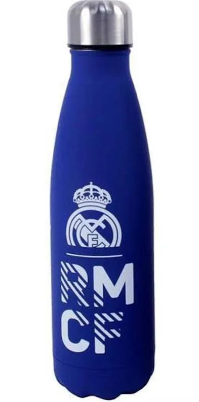 Botella Real Madrid De Acero Inoxidable Doble Pared Hermética 500ml