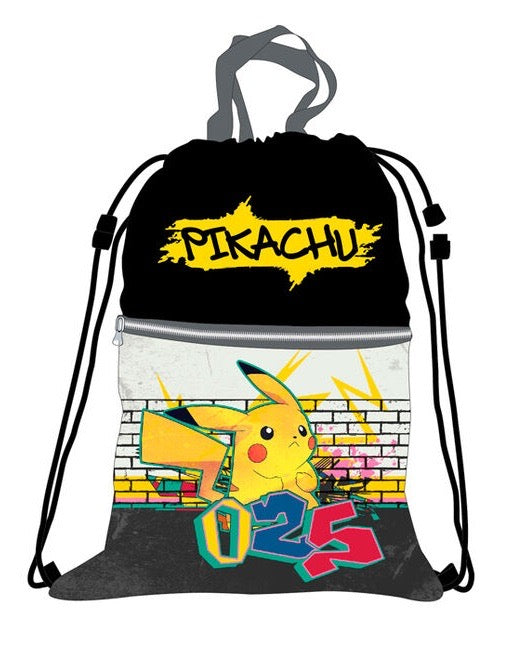 Saco Mochila Pokemon Con Bolsillos 45x35cm.