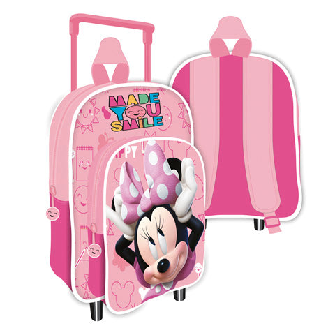 Mochila C/Carro Infantil Minnie Disney 24x36x12cm.