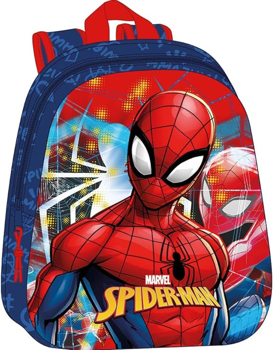 Mochila 3D Spiderman Marvel 27x10x33cm.