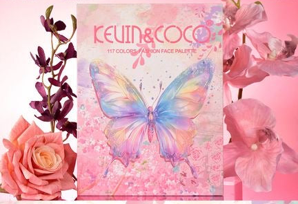 Paleta de Maquillaje Kevin&Coco – 117 Colores Edición Butterfly