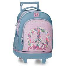 Mochila Compact Doble Con Carro Roll Road 43x32cm. (V)