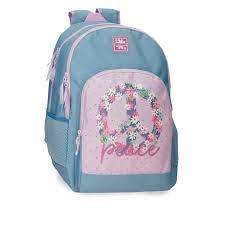 Mochila Escolar Adaptable ROLL ROAD Doble Compartimento 33x44x17cm. (V)