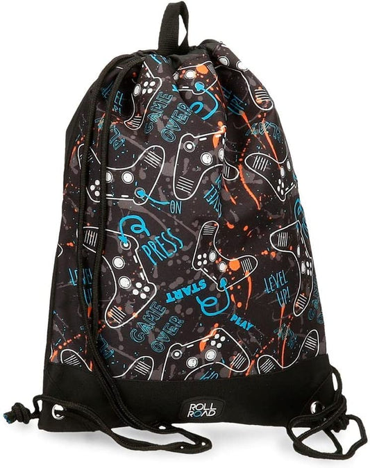 Roll Road Roll Road Gamers Mochila Saco Negro 32x42cm (V)