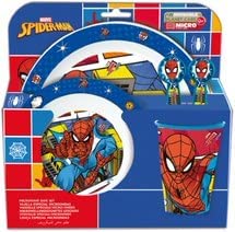 Set Desayuno 5 Piezas Spiderman Marvel Micro