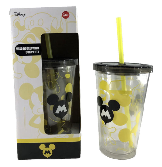 Vaso Doble Pared C/Pajita Minnie Disney 450ml