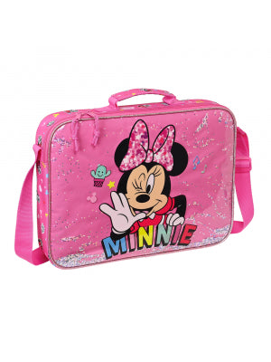 Cartera Extraescolares Minnie Mouse Lucky 38x6x28cm