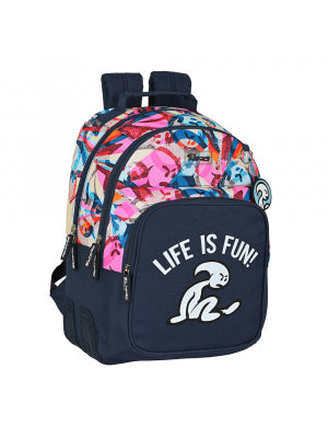 Mochila Doble Adapt.Carro El NiÃ±o Life Is Fun 32x15x42cm (V)