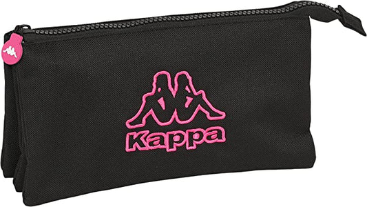 Portatodo Triple Kappa Black And Pink 22X3X12 Cm (V)
