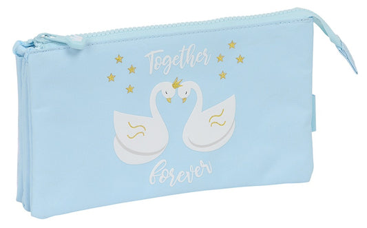 Portatodo Triple Glowlab Cisnes 22X3X12Cm (V)