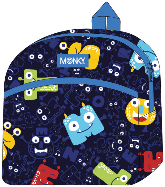 Mochila Monky Letras 24cm (V)