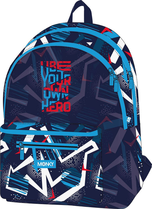 Mochila Doble Monky Hero 41cm (V)
