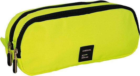 Portatodo Doble Uneq Fluor Amarillo 24,5X9,5Cm (V)