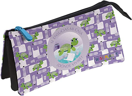 Portatodo Triple Planet21 Tortuga 23.5X12X14Cm (V)