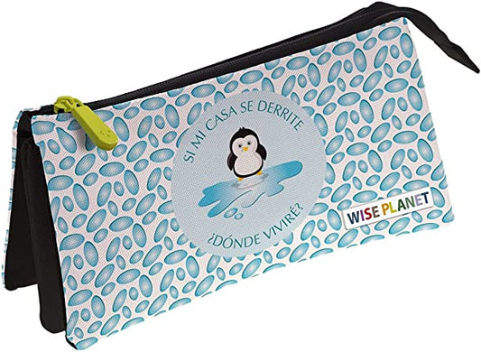 Portatodo Triple Planet21 Pinguino 23.5X12X14Cm (V)