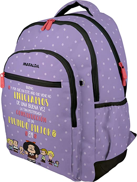 Mochila Rubber Mafalda22 Esperanza 33X46X22,5Cm (V)