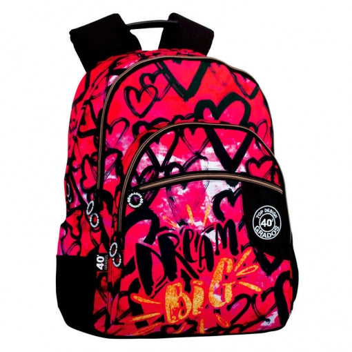Mochila Doble Adap.Oculto 40 Grados Dream Big 43x32x14cm (V)