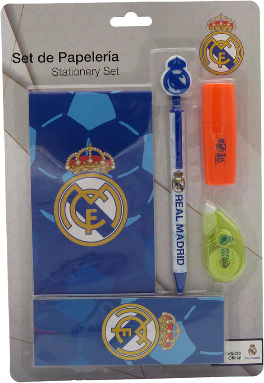 SET DE PAPELERÍA CON BLOCK DE NOTAS REAL MADRID