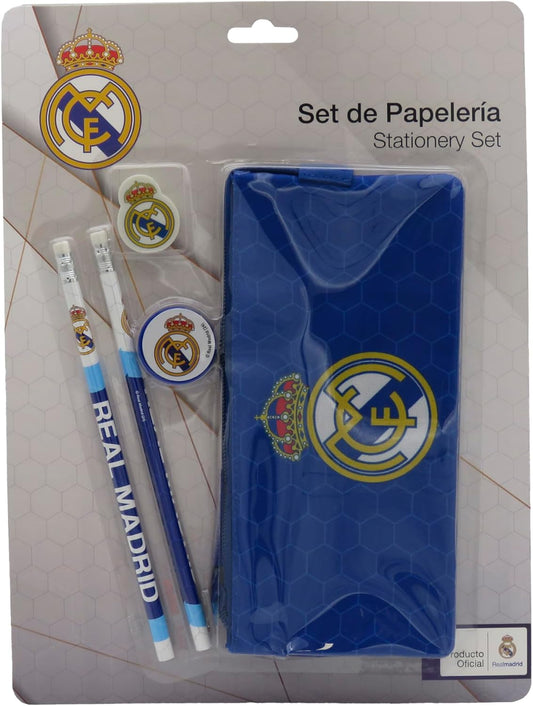 SET DE PAPELERÍA PORTATODO TRIPLE REAL MADRID