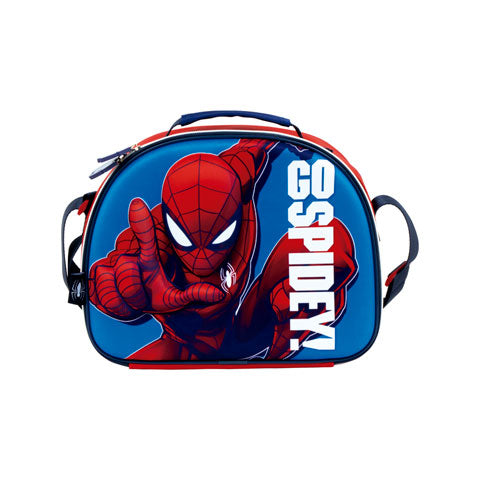 Bolsa Para El Almuerzo 3D Spiderman Marvel Poliester 26X21X11Cm