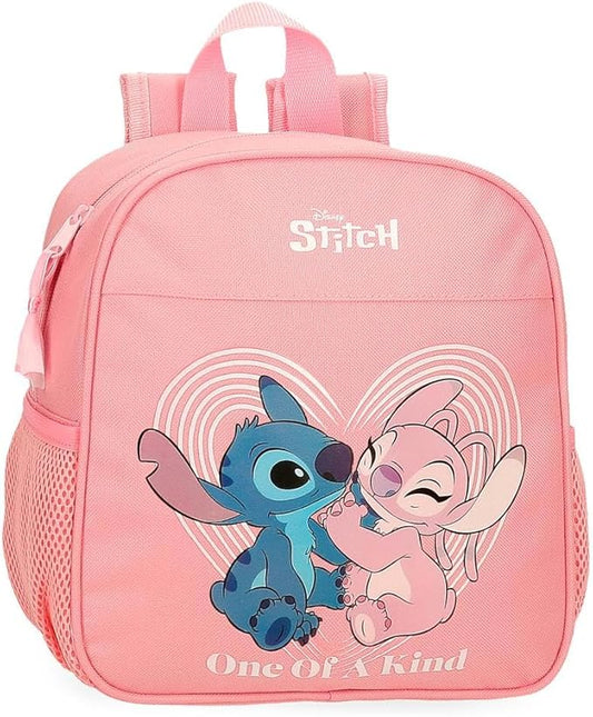 Mochila Preescolar Stitch Rosa 21x25x10 cms