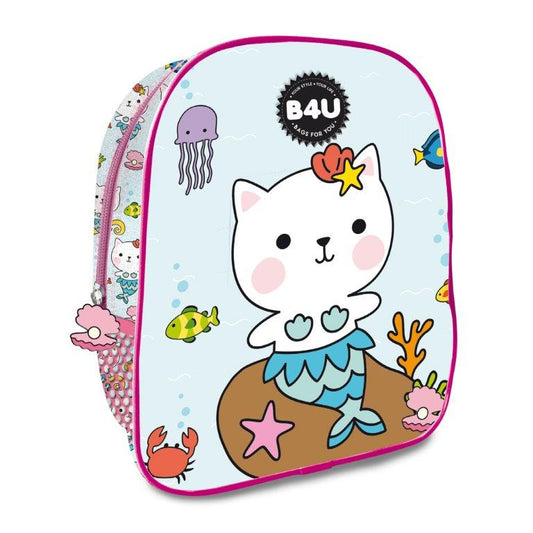 Mochila Peq. B4U Mermaid Cats 27Cm (V)