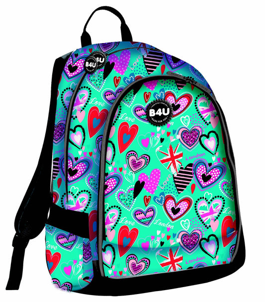Mochila Grande B4U Corazones 41Cm (V)