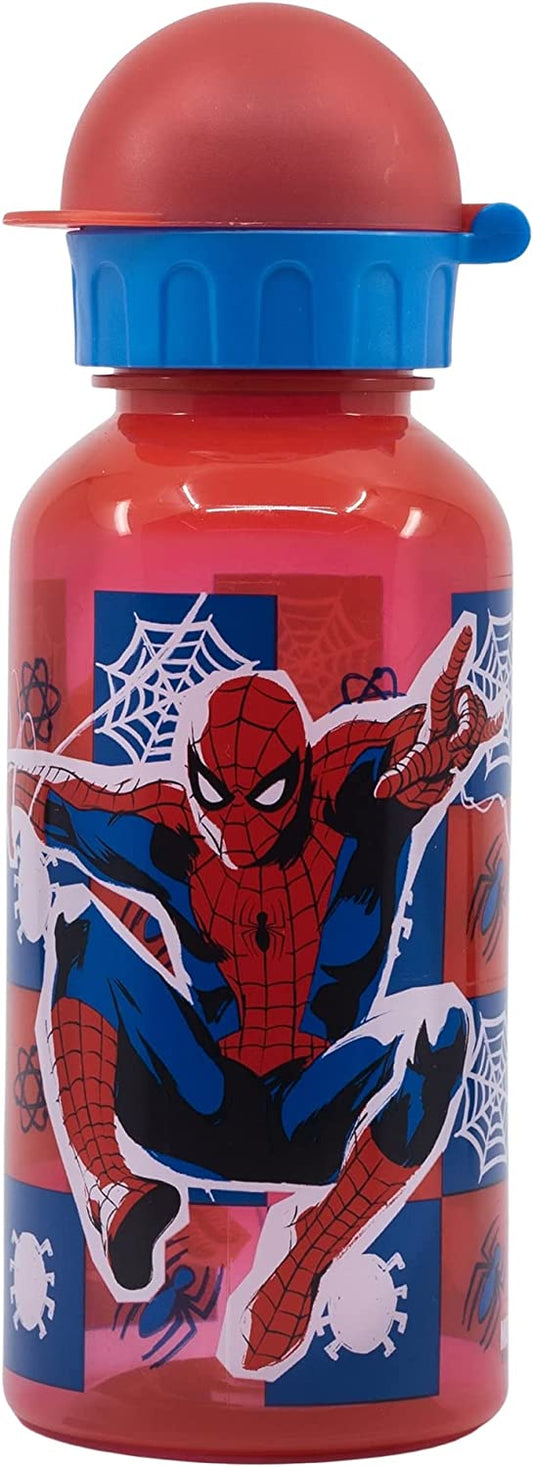 Botella Infantil Plastico Spiderman Marvel 370Ml