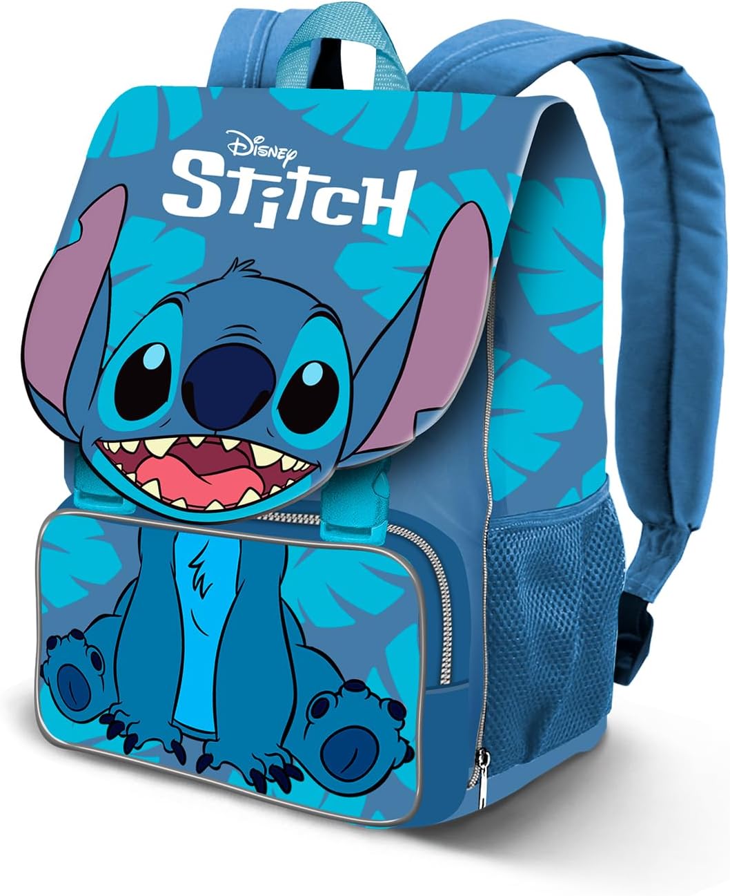 Mochila Solapa Tropic Stitch Disney 45x30x21cm.