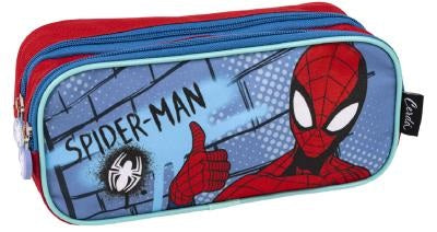 Estuche Portatodo 2 Compartimentos Spiderman 22.5 X 8.0 X 10.0 Cm