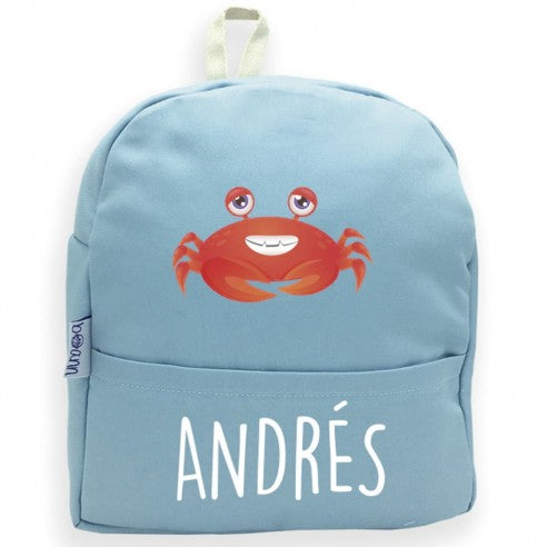 Mochila Cangrejo con Nombre Personalizado