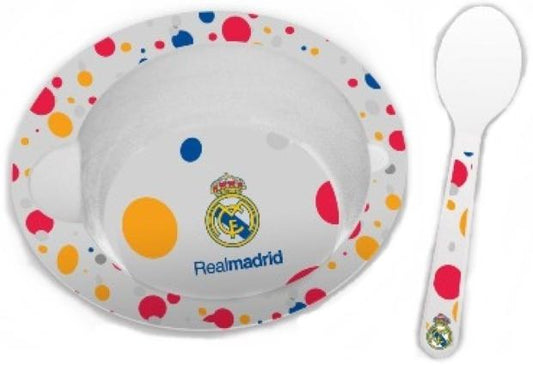 Set Cuenco Microondas con Cuchara Real Madrid