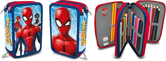 Plumier 3 Cremalleras Spiderman