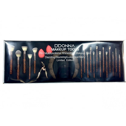 SET PROFESSIONAL BROCHAS RED GLITTER