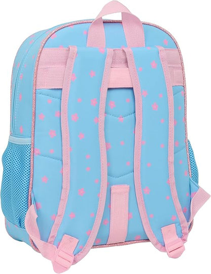Mochila Infantil, Adaptable a Carro STITCH HAPPY 32x12x38 cm